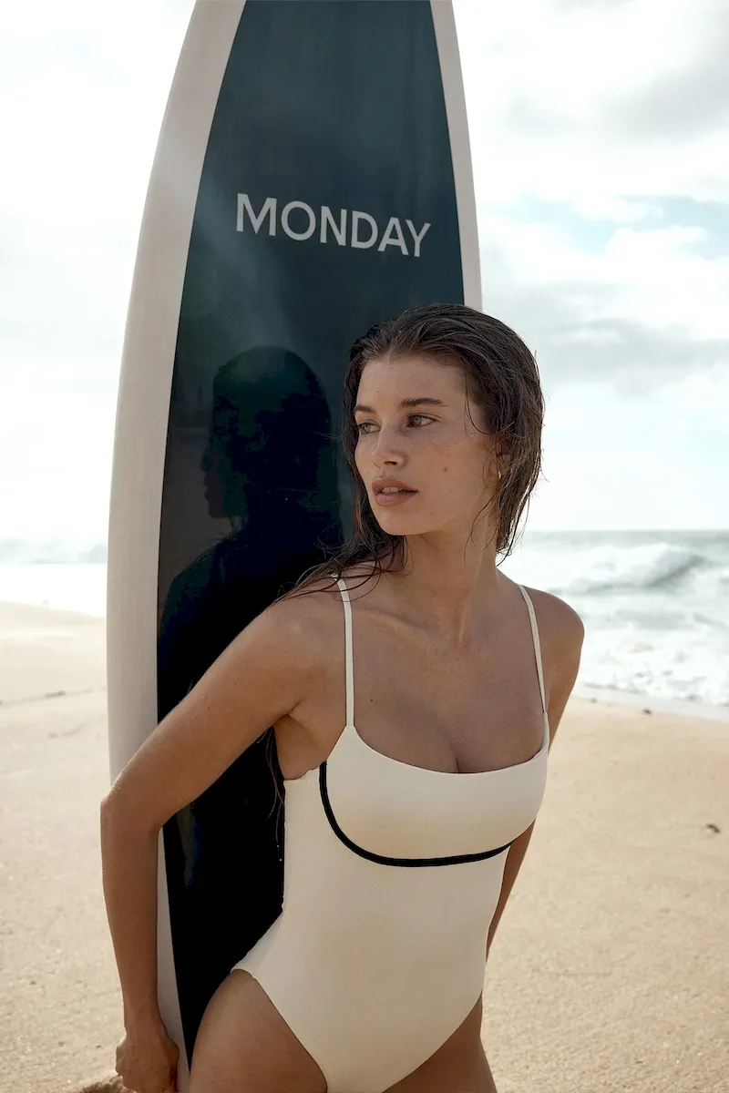 Sausalito One Piece Ivory/Black - Image 4