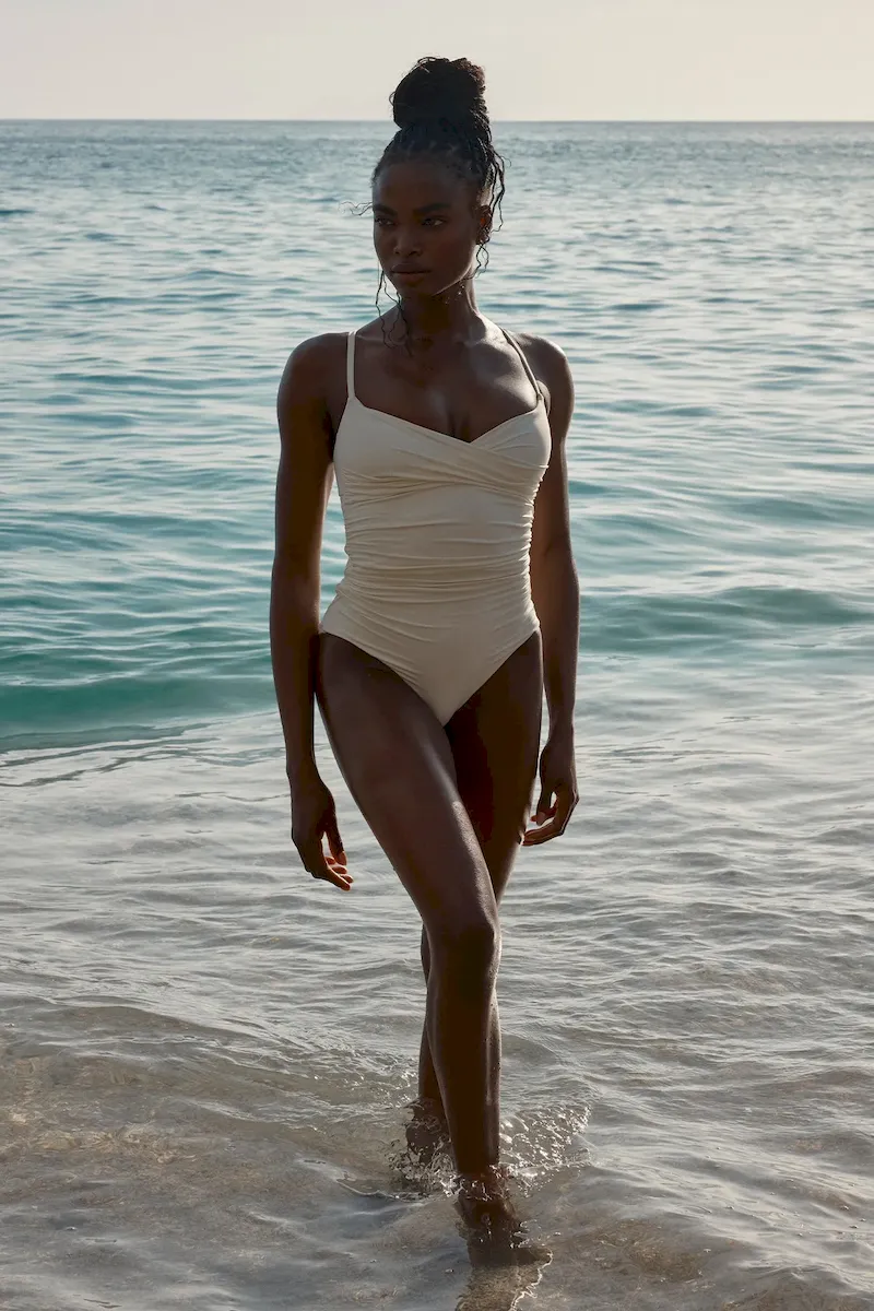 Bordeaux One Piece (Full Coverage) Ivory - Image 2
