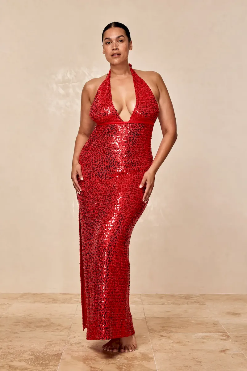 Catania Dress Chili Pepper Sequin - Image 5