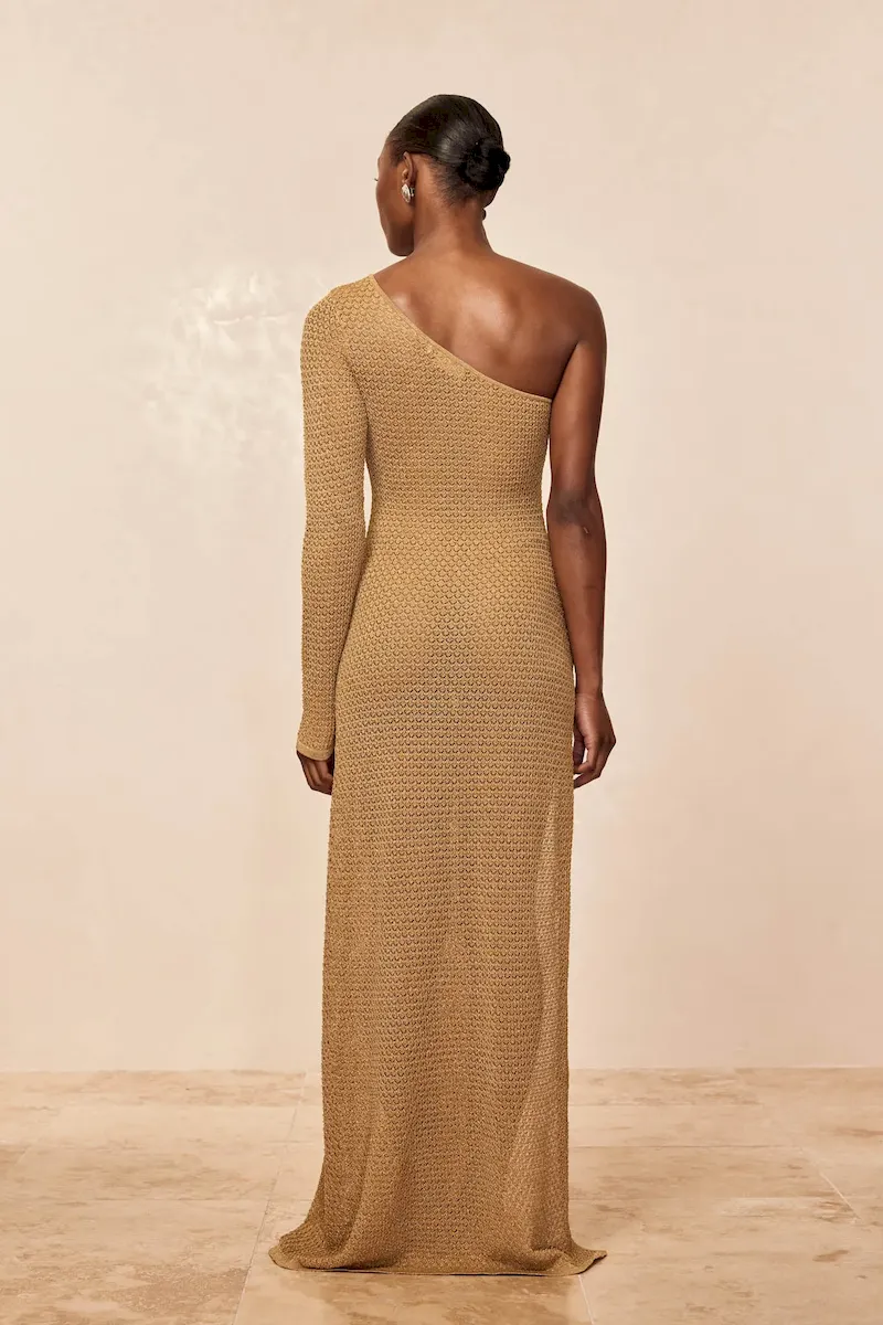 Palermo Dress Antique Gold Lace Crochet - Image 5