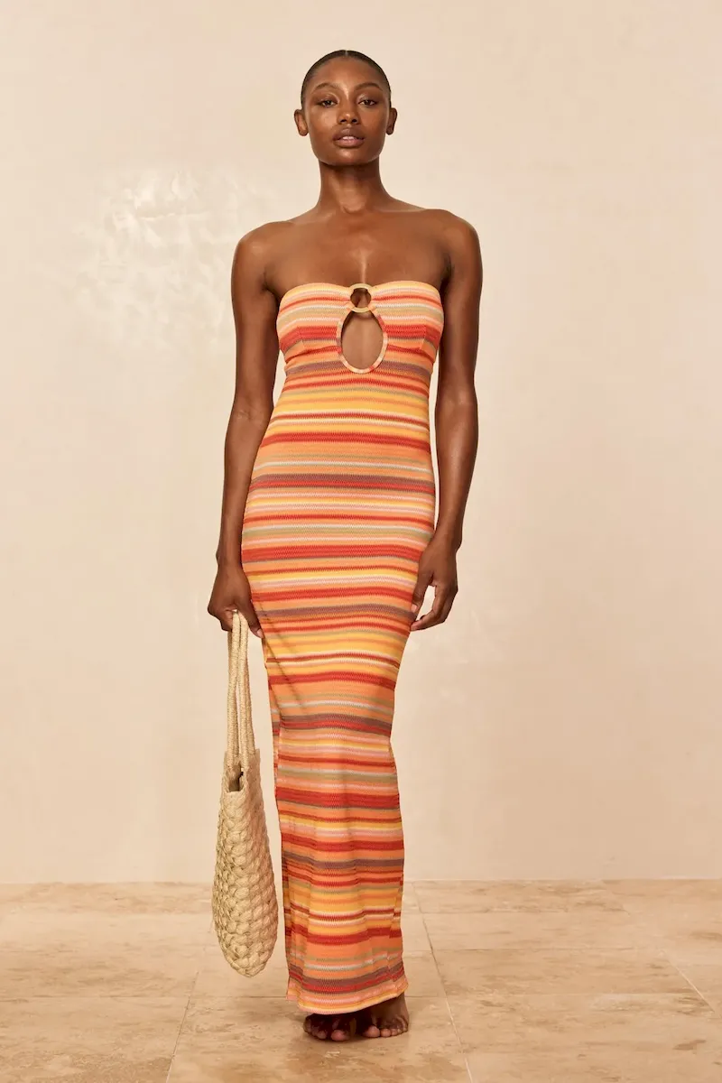 Montego Bandeau Dress Sardinia Stripe - Image 7