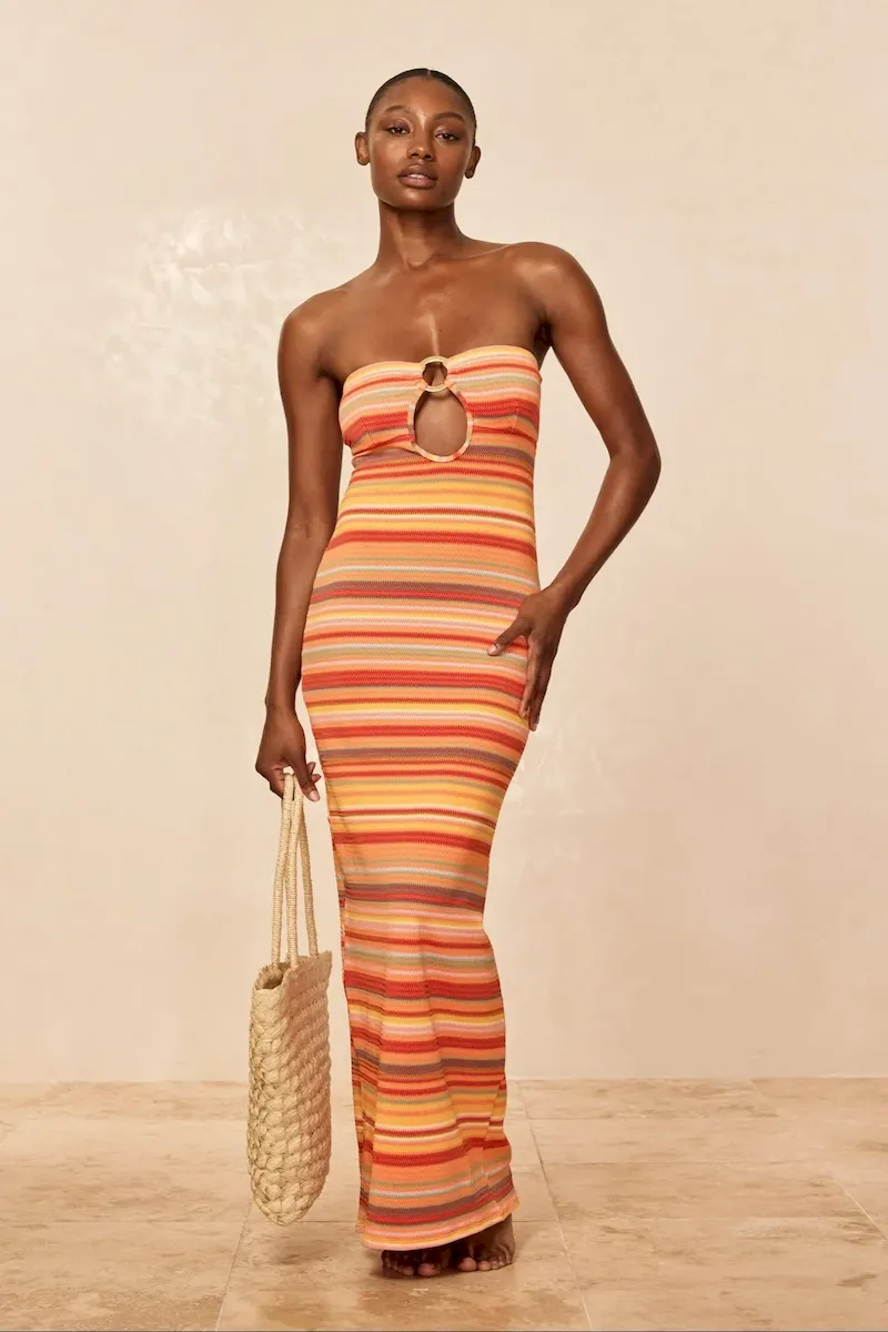 Montego Bandeau Dress Sardinia Stripe - Image 5