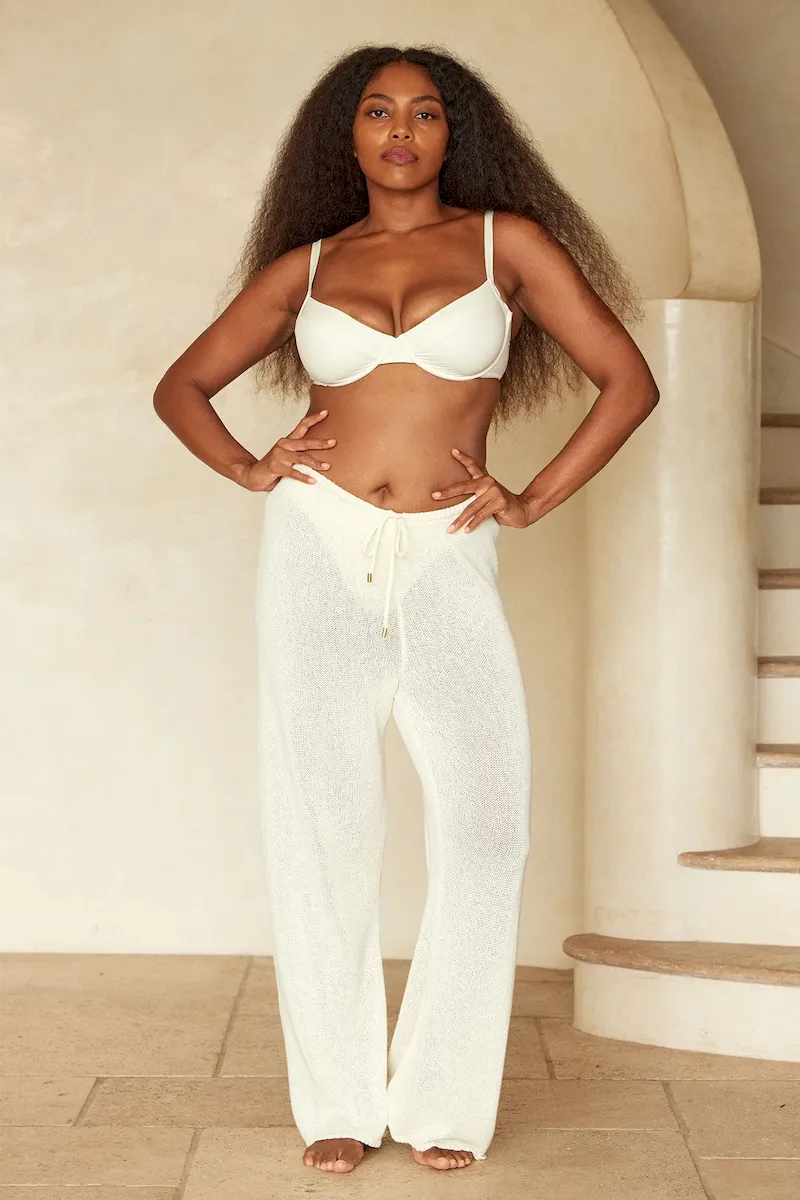 Belize Pant Open Knit Ivory - Image 5