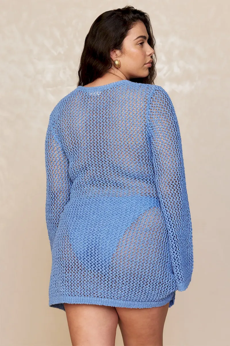 Montego Mini Dress Azure Petit Crochet - Image 3