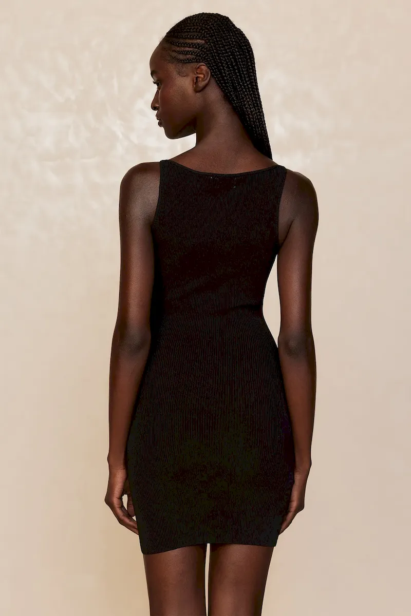 Camerelle Dress Black Knit Rib - Image 7