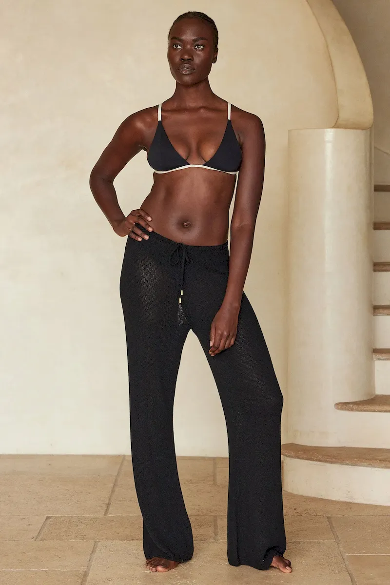 Belize Pant Open Knit Black - Image 2