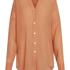 Barcelona Tunic Desert Rose Crinkle Linen