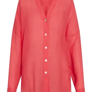 Barcelona Tunic Strawberry Crinkle Linen