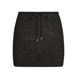 Cartagena Micro Skirt Black Lace Crochet