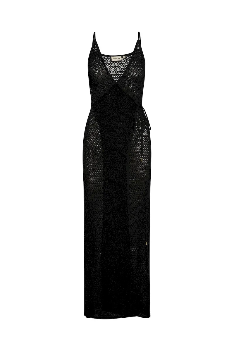 Levanzo Dress Black Lace Crochet