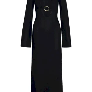Montego Dress Black Linen