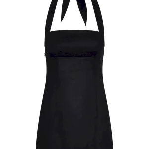 Montserrat Mini Dress Black Linen