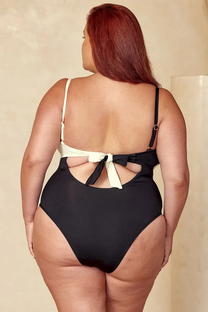 Bordeaux One Piece Black/Ivory - Image 10