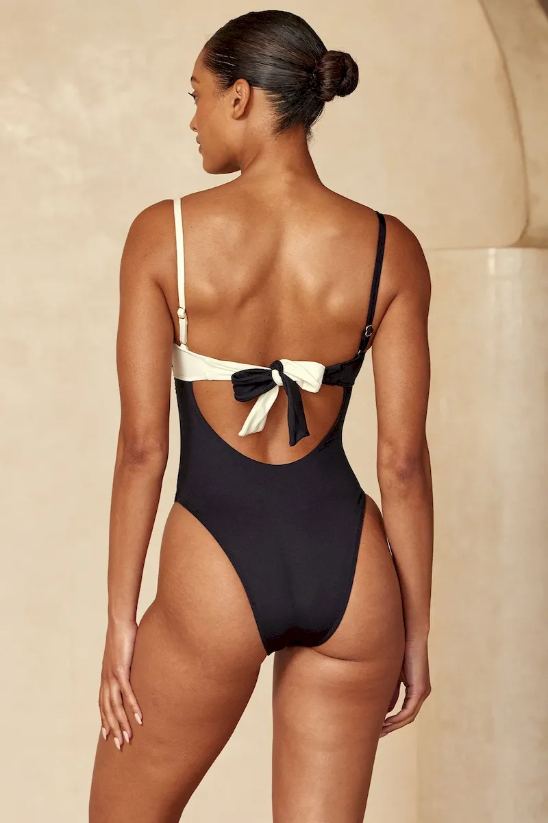 Bordeaux One Piece Black/Ivory - Image 8