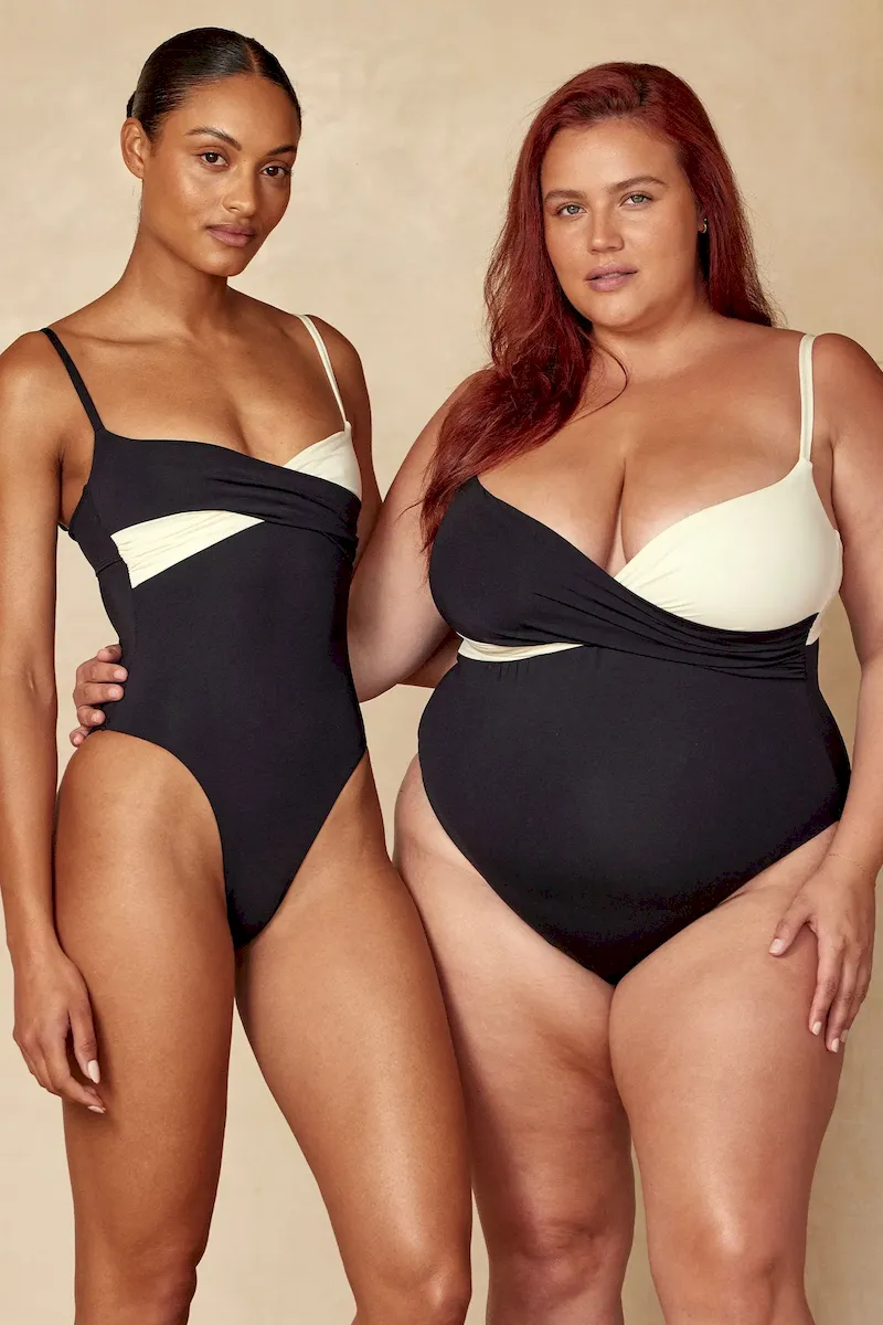 Bordeaux One Piece Black/Ivory - Image 11