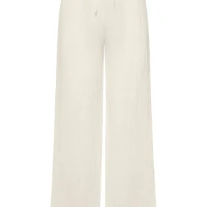 Belize Pant Ivory Crinkle Linen