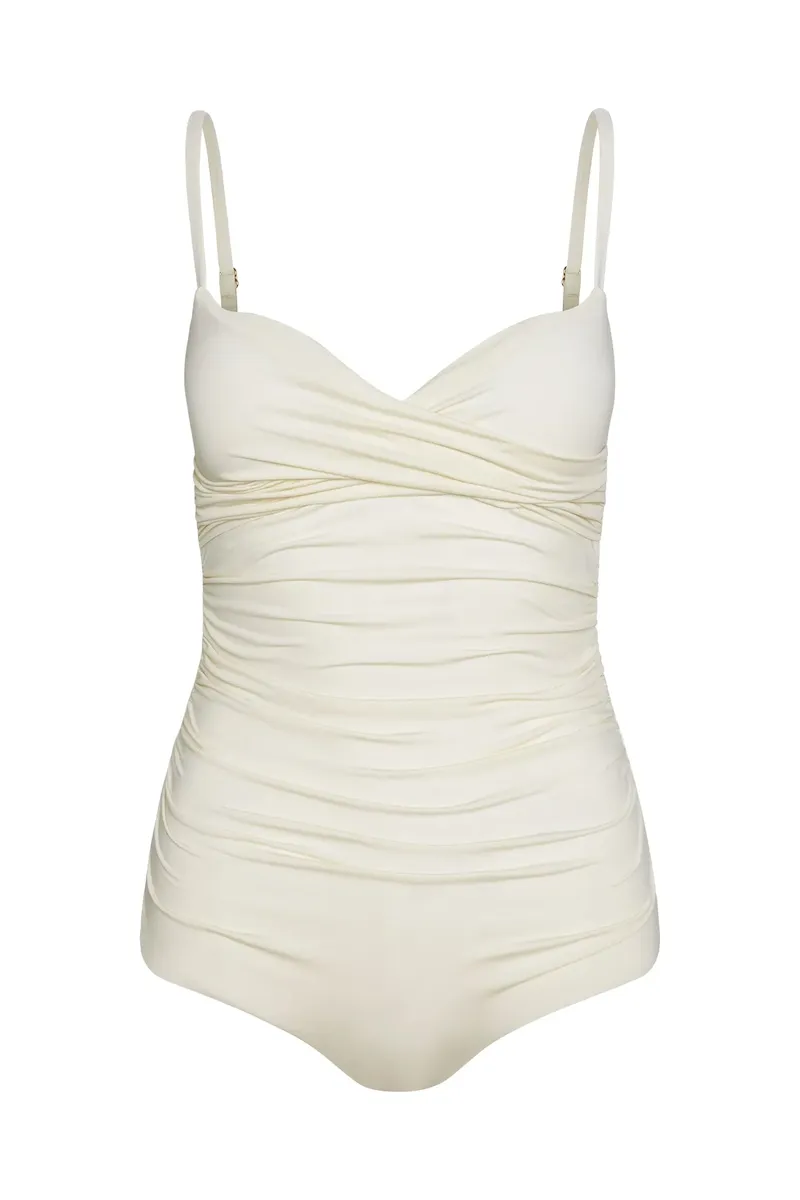 Bordeaux One Piece (Full Coverage) Ivory