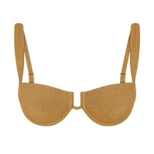 Cala Roja Top Antique Gold Lurex Rib