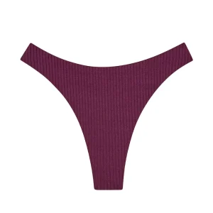 Capri Thong Eggplant Wide Rib