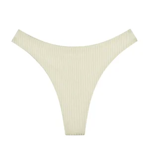 Capri Thong Ivory Shiny Rib