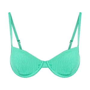 Capri Top Turquoise Wide Rib