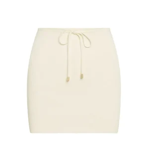 Cartagena Skirt Ivory Knit Rib