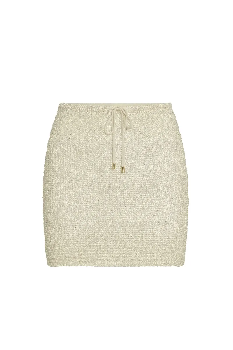 Cartagena Skirt Ivory Sequin