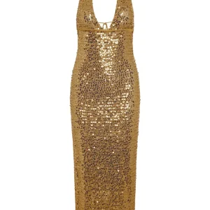 Catania Dress Antique Gold Sequin