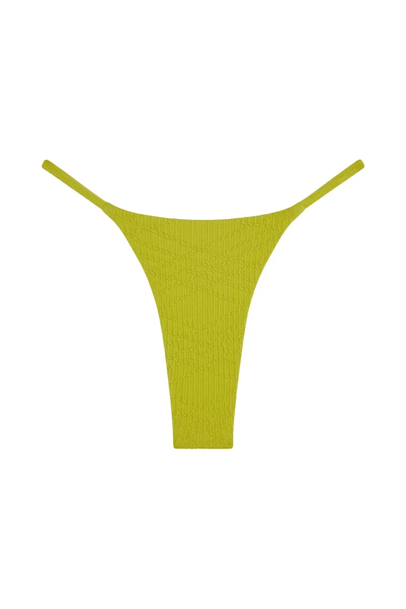 Brazil Thong Chartreuse Summer Plaid