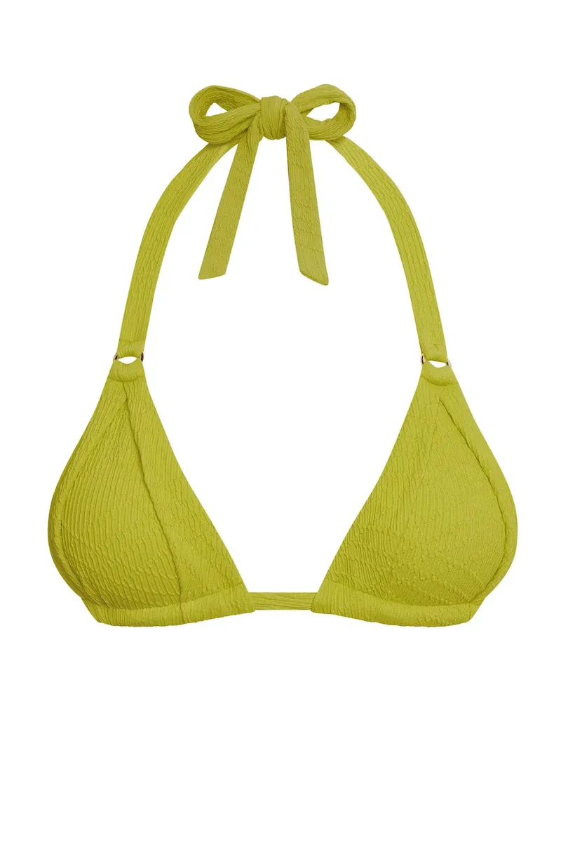 Morocco Top Chartreuse Summer Plaid