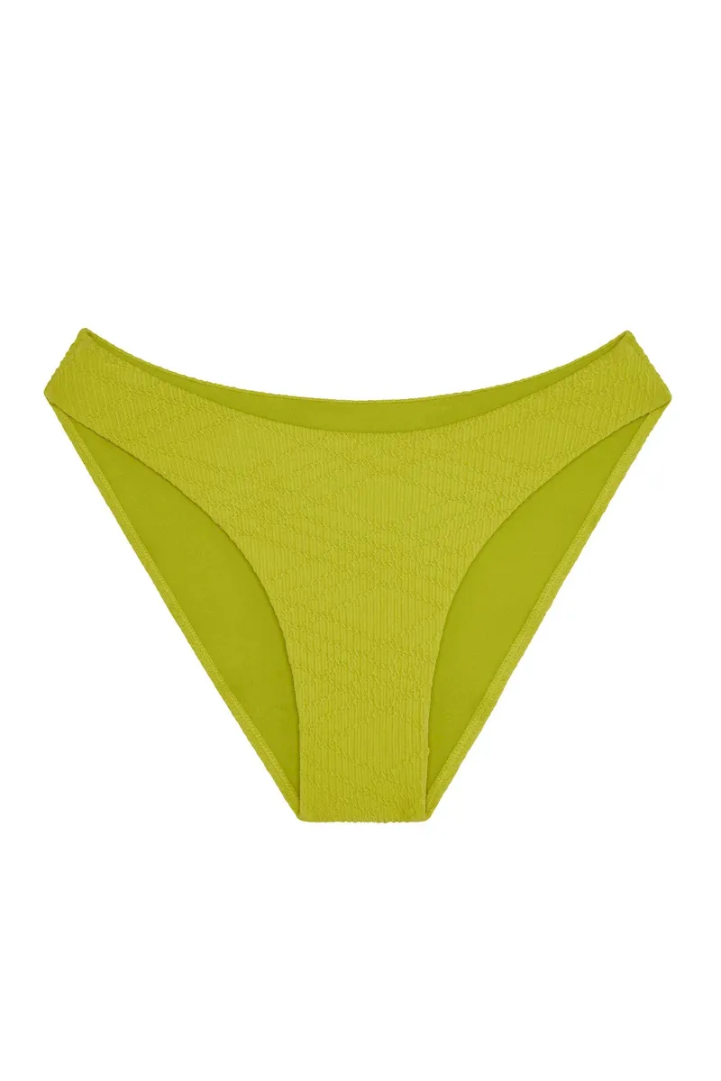 Seychelles Bottom Chartreuse Summer Plaid (Modest Coverage)