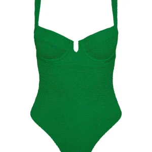 Clovelly One Piece Palm Green Crinkle