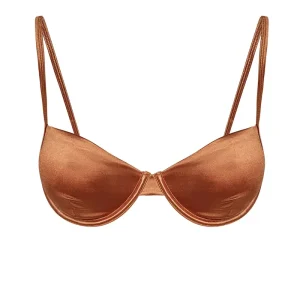 Capri Top Bronze Shiny Jersey