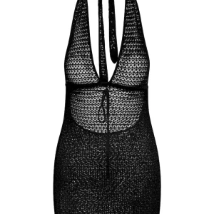 Catania Mini Dress Black Lace Crochet