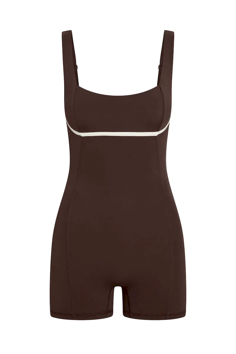Zion Romper Espresso/Ivory