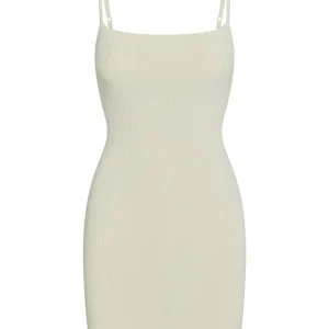 Provence Mini Dress Ivory Knit Rib
