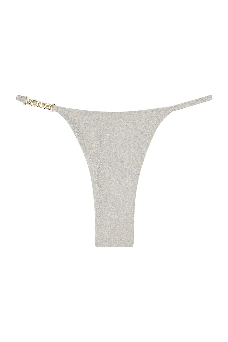 Monday Thong Soft Silver Shimmer