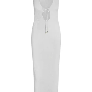 Monte Carlo Tie Dress White Lace Crochet