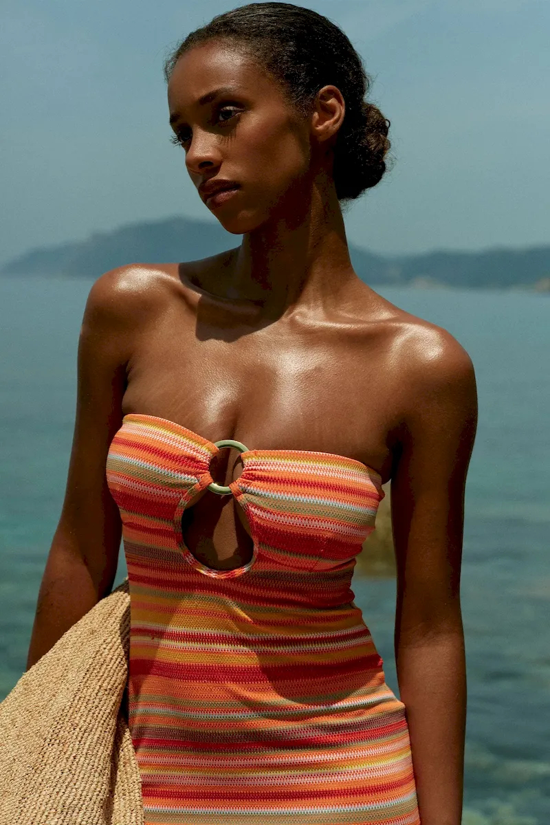 Montego Bandeau Dress Sardinia Stripe - Image 3