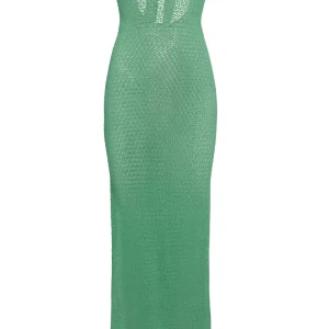 Montego Bandeau Dress Pond Lace Crochet