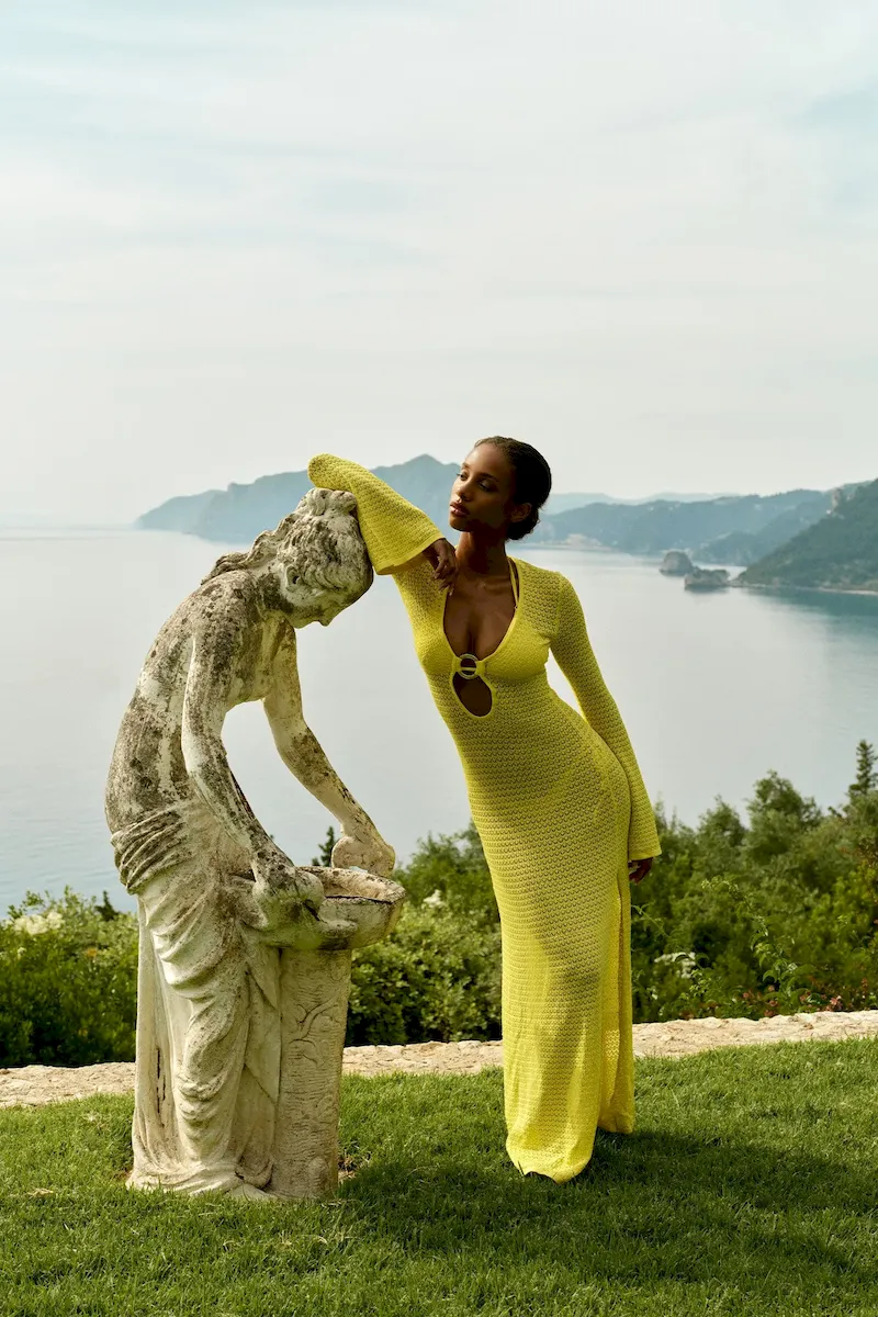 Montego Dress Limoncello Lace Crochet - Image 3