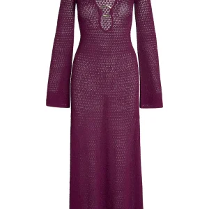 Montego Dress Eggplant Lace Crochet