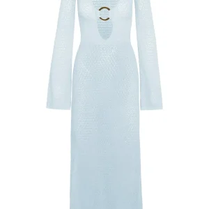 Montego Dress Ice Lurex Lace Crochet