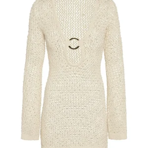Montego Mini Dress Ivory Diamond Crochet