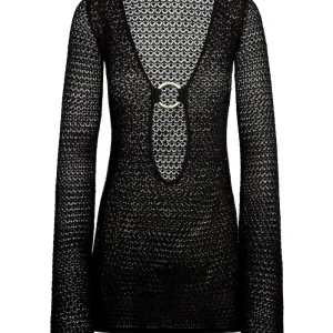 Montego Mini Dress Black Lace Crochet