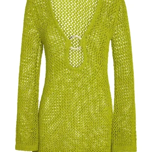 Montego Mini Dress Chartreuse Petit Crochet