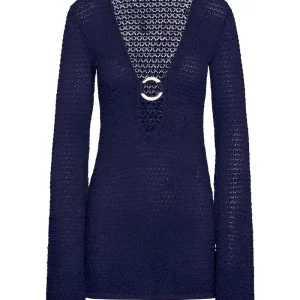 Montego Mini Dress Midnight Lace Crochet