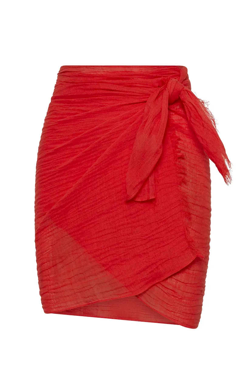 Mykonos Sarong Chili Pepper Crinkle