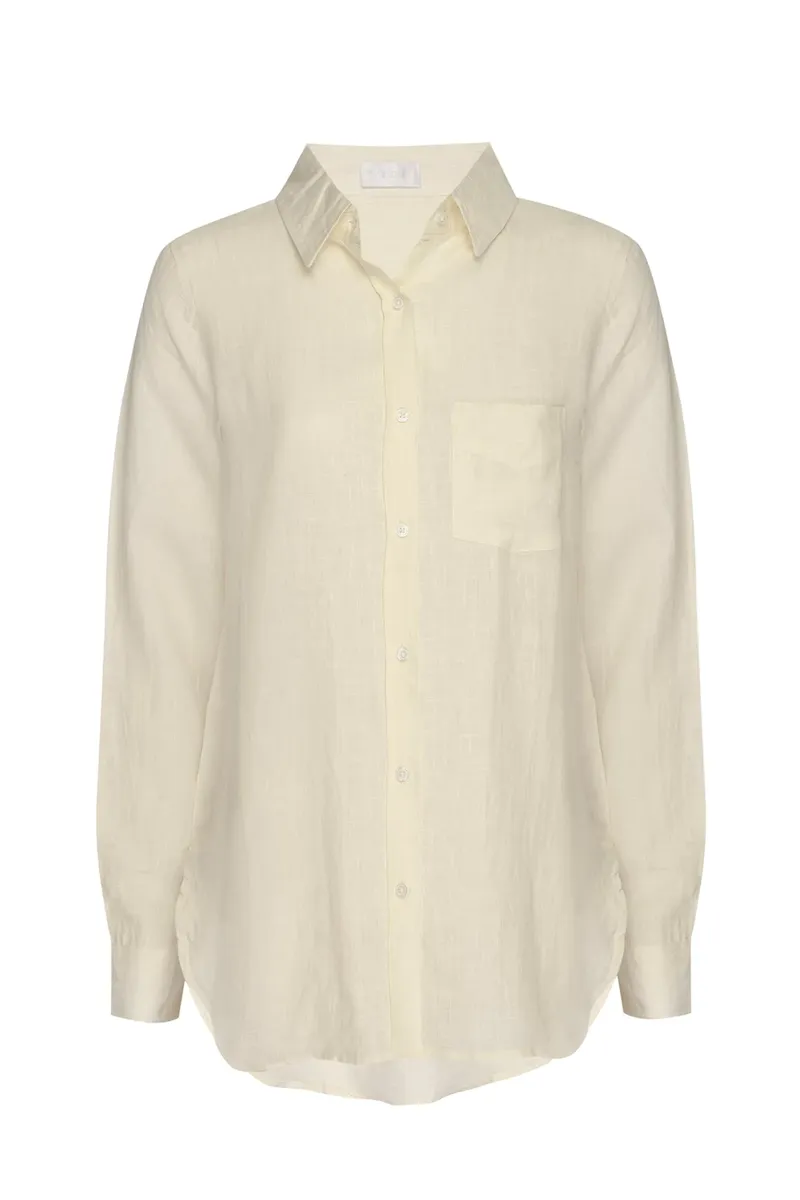 Monaco Linen Shirt Ivory