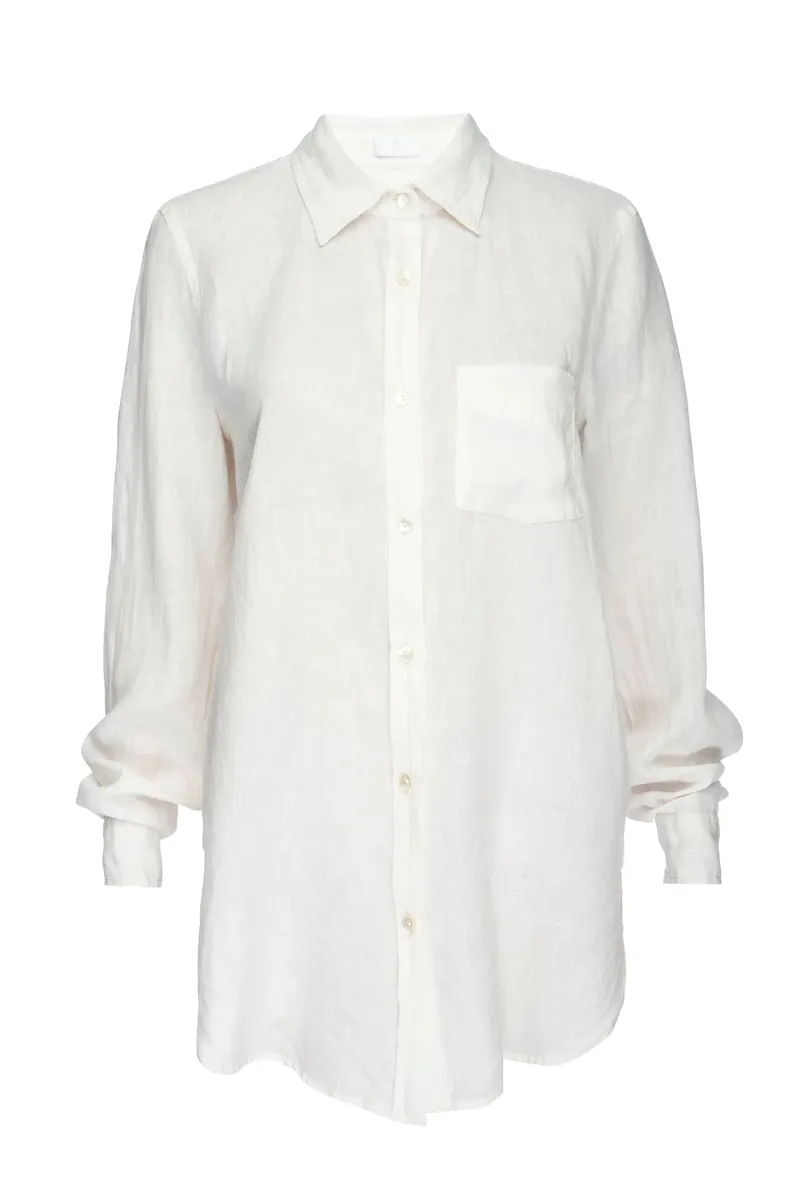 Monaco Linen Shirt White